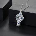 wholesale 925 Sterling Silver Snake and Celtic Knot Design Cross Pendant Necklace for Women-0-3