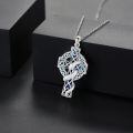 wholesale 925 Sterling Silver Snake and Celtic Knot Design Cross Pendant Necklace for Women-0-3