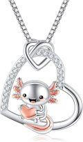 wholesale 925 Sterling Silver Heart Sloth Pendant Necklace with Cubic Zirconia Gifts for Women-0-0