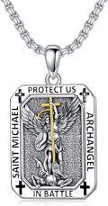 wholesale 925 Sterling Silver  Archangel Michael Pendant Necklaces for Men & Women-0-0