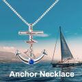 wholesale 925 Sterling Silver Anchor Necklace – Hypoallergenic, Nickel-Free, Lead-Free, Cadmium-Free – 0.83 Inch Pendant, 18-22 Inch Chain-0-3