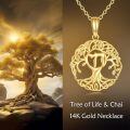 wholesale 14K Gold Tree Of Life Pendant Necklace - Real s For Women-0-5