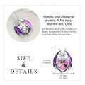wholesale 925 Sterling Silver Crystal Dragon Necklace with Heart Birthstone Pendant-0-4