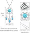 wholesale 925 Sterling Silver Turquoise Dreamcatcher Pendant Necklace with Feathers Bohemian s for Her-0-4