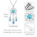 wholesale 925 Sterling Silver Turquoise Dreamcatcher Pendant Necklace with Feathers Bohemian s for Her-0-4