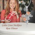 wholesale 925 Sterling Silver Rose Cross Lotus Shamrock Thistle Tree of Life Pendant Necklace for Women-0-1