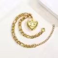 wholesale Gold 925 Sterling Silver Heart Photo Locket Charm Bracelet Wholesale for Women-0-10