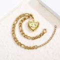 wholesale Sterling Silver Gold Heart Photo Locket Bracelet for Women-0-17