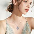 wholesale 925 Sterling Silver Blue Lapis Lazuli Sun & Moon Crescent Star Pendant Necklace-0-1