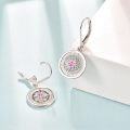 wholesale 925 Sterling Silver Compass Drop Earrings with Symbolic Design for Men & Women-0-1