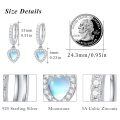 wholesale 925 Sterling Silver Opal Heart Drop Earrings-0-3