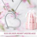 wholesale 925 Sterling Silver Open Heart Pendant with Diamonds for Women's s-0-5
