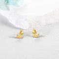 wholesale 925 Sterling Silver Duck Stud Earrings Cute Animal s for Women-0-1