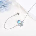 wholesale 925 Sterling Silver Octopus Charm Bracelet With Blue Crystal Details-0-2