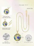 wholesale White Gold Yellow Gold Plated Sterling Silver Austrian Crystal Celtic Tree of Life Necklace-0-144