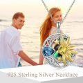 wholesale Sterling Silver Celtic Moon Sun Star Necklace for Women Girls-0-25