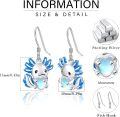 wholesale 925 Sterling Silver Blue Moonstone Axolotl Drop Earrings for Girls and Women-0-5