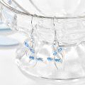 wholesale 925 Sterling Silver Blue Crystal Dragonfly Drop Earrings for Women-0-1