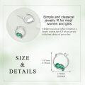 wholesale 925 Sterling Silver Chameleon Hoop Earrings - Green Enamel Charm Gift for Her-0-4