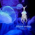 wholesale 925 Sterling Silver Jellyfish Pendant Necklaces for Women Girls s-0-3