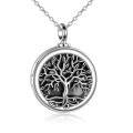 wholesale 925 Sterling Silver Tree of Life Cremation Urn Pendant Necklace with Ash Holder and Lockets for Men & Women-0-0