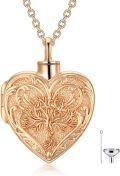 wholesale 18K Gold Plated Silver & 10K Gold Chain Tree of Life Cremation Locket Necklace for Ashes, Hair, Memorial, Hypoallergenic, Handmade-0-0