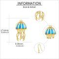 wholesale 14K Gold Jellyfish Opal Drop Earrings - Christmas Gifts for Her-0-3