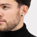 wholesale 925 Sterling Silver Black Onyx Round Gothic Stud Earrings for Women and Men 6mm-0-2