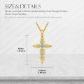 wholesale Gold-Plated 925 Sterling Silver CZ Baroque Cross Pendant Necklace for Women and Men-0-2