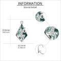 wholesale 925 Sterling Silver Green Agate Triangle Drop Earring with Cubic Zirconia Accents - 3D Lizard Design-0-3