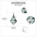 wholesale 925 Sterling Silver Green Agate Triangle Drop Earring with Cubic Zirconia Accents - 3D Lizard Design-0-3