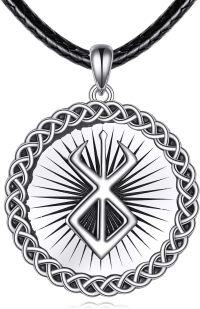 wholesale 925 Sterling Silver Berserker Pendant Norse Viking Necklace Mens Womens Gifts-berserk