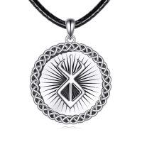 wholesale 925 Sterling Silver Valknut Pendant Norse Viking Jewelry For Men And Women-berserk
