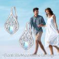 wholesale 925 Sterling Silver Moonstone Teardrop Celtic Knot Drop Earrings for Women Irish  Idea-0-1