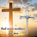 wholesale 925 Sterling Silver Cross Pendant With Nail Detail-0-3