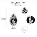 wholesale 925 Sterling Silver Tree Of Life Dog Memorial Black Onyx Pendant Necklace-0-2