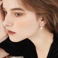 wholesale 925 Sterling Silver White Pearl and Cubic Zirconia Leverback Earrings-0-19