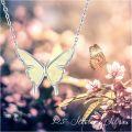 wholesale 925 Sterling Silver White Opal Butterfly Pendant Necklace Minimalist Charm s for Her-0-4