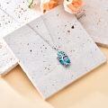 TOUPOP Sterling Silver Turquoise Tree Of Life Pendant Necklace Gift For Women-0-2