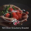 wholesale 925 Sterling Silver CZ Heart-Shaped Charm Chain Bracelet/Anklet-0-3