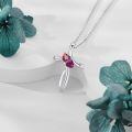 wholesale 925 Sterling Silver Birthstone Cross Necklace for Women - Personalized Faith Jewelry-0-4