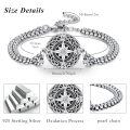 wholesale 925 Sterling Silver Oxidized Celtic Compass Chain Bracelet With Cz Stone For Men Women-0-3