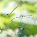 wholesale 925 Sterling Silver Enamel Dragonfly Charm Bracelet for Women Girls-0-5