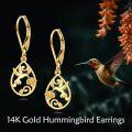 wholesale 14K Gold Opal Butterfly Drop Dangle Lever Back Earrings for Women-0-1