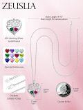 wholesale S925 Sterling Silver White Gold Plated 1Ct Emerald & 1Ct Ruby Tree of Life Heart Pendant Necklace for Women, Love Gifts-0-3