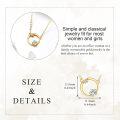 wholesale 14K Gold Cubic Zirconia Circle Pendant Necklace for Women-0-1