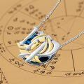 TOUPOP Sterling Silver Crystal Constellation Zodiac Necklace-0-4