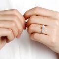 wholesale 10k White Gold Twisted Band Lab Diamond Rings Wholesale With Central Stone-0-2