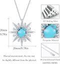 wholesale 925 Sterling Silver Turquoise Star Pendant Necklace for Women - Celestial Charm-0-5