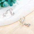 wholesale 925 Sterling Silver Leaf Ear Cuff Earrings Non Piercing Clip on Cartilage Mother's Day s for Women-0-3